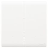 羅格朗智能家居 綺蘊BLE IOT 陶瓷白 二位智能開關