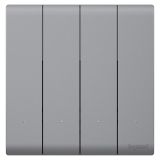 羅格朗智能家居 簡悅BLE IOT 深砂銀 四位零火場景開關