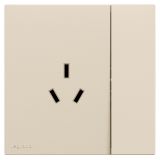 羅格朗開關插座 暢境  粉鉑金 帶開關三扁插座 三孔插座 10A