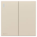 羅格朗開關插座 暢境  粉鉑金 二位單控帶指示開關 二開單控 16AX