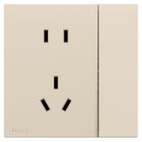 羅格朗開(kāi)關(guān)插座 博駿  粉鉑金 帶開(kāi)關(guān)連體二三插座（開(kāi)關(guān)控制插座） 五孔帶開(kāi)