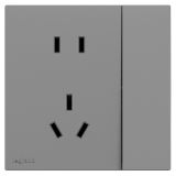 羅格朗開(kāi)關(guān)插座 博駿  深砂銀 帶開(kāi)關(guān)連體二三插座（開(kāi)關(guān)控制插座） 五孔帶開(kāi)