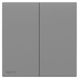 羅格朗開(kāi)關(guān)插座 博駿  深砂銀 二位單控開(kāi)關(guān) 二開(kāi)單控 16AX