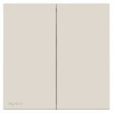 羅格朗開關(guān)插座 悅鉑  奶油白 二位單控開關(guān) 二開單控 16AX