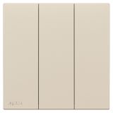 羅格朗開(kāi)關(guān)插座 博駿  粉鉑金 三位單控開(kāi)關(guān) 三開(kāi)單控 16AX