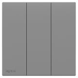 羅格朗開(kāi)關(guān)插座 博駿  深砂銀 三位單控開(kāi)關(guān) 三開(kāi)單控 16AX