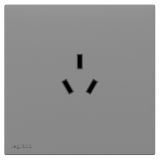 羅格朗開關插座 博駿  深砂銀 三扁插座 三孔插座 10A